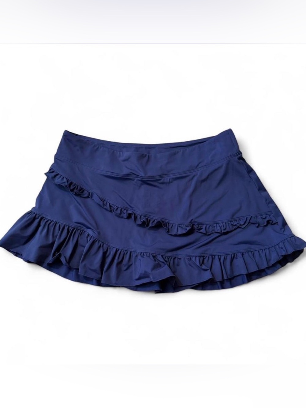 TOGS Navy Swim Skirt with Built-In Bottoms Women’s L Beach Resort Vacation Coast